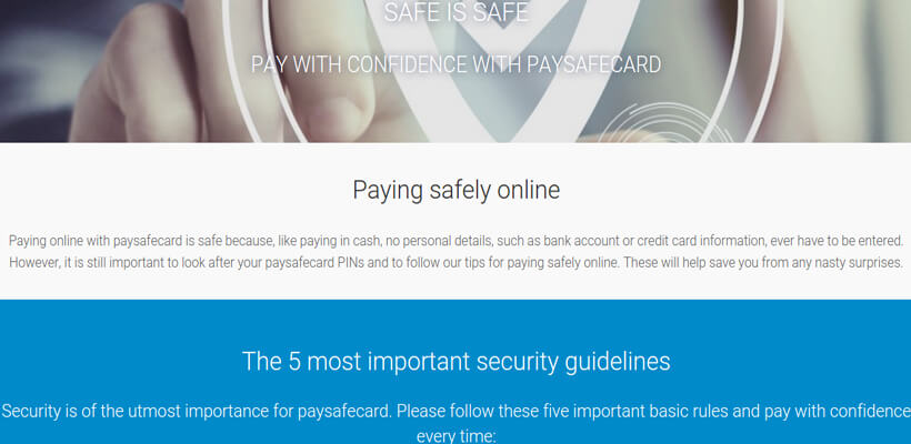 Sicurezza paysafecard