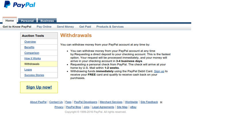 Prelievi paypal